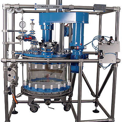 Filtro Nucha de 140 litros con agitador de altura variable pneumático (ATEX)