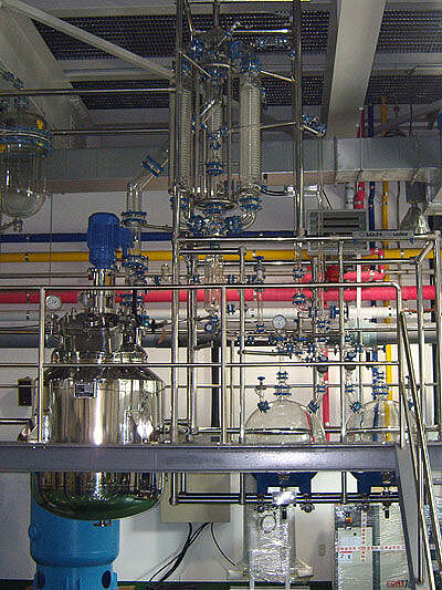 1000 liter cryogenic reactor with glass overhead