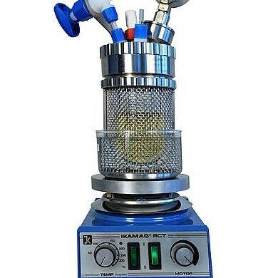 reactor de vidrio a presión miniclave inerte en baño de agua, agitador calefactor
