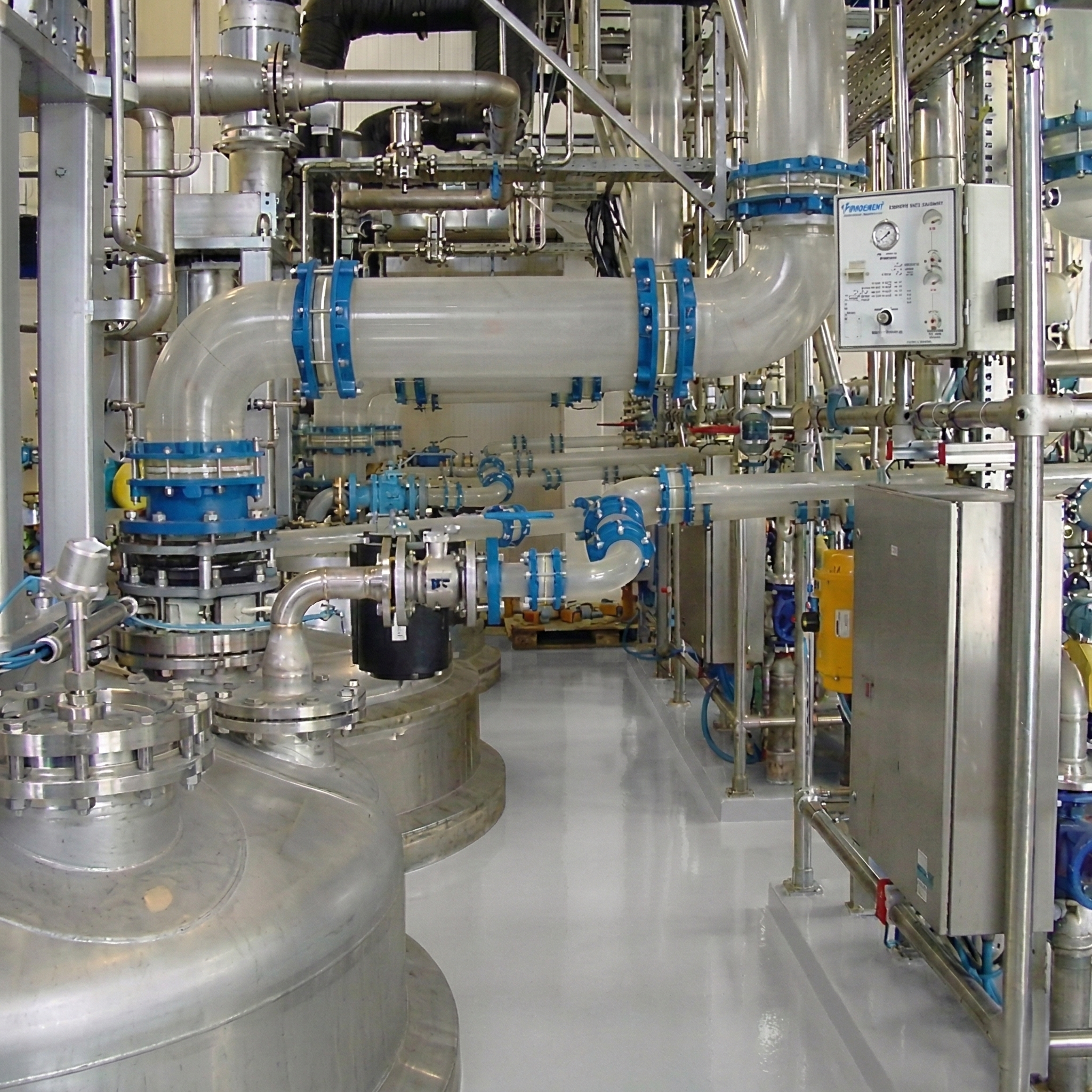 Conducto de vapor de vidrio DN 300 con revestimiento protector