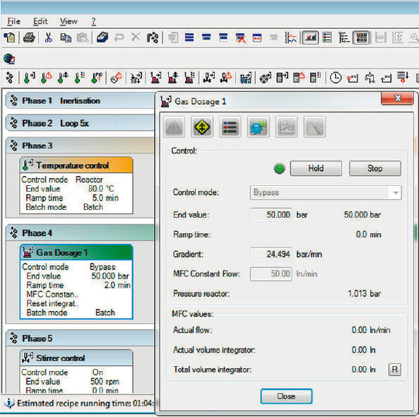 Recetas: editor drag & drop, modificación de receta "on the fly", funciones lógicas "si..., entonces": loop, regresar a fase...