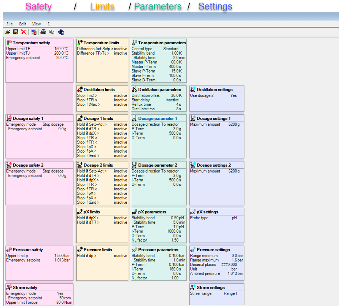 FlexySys Process Safety: Complete Control of Limits and Settings