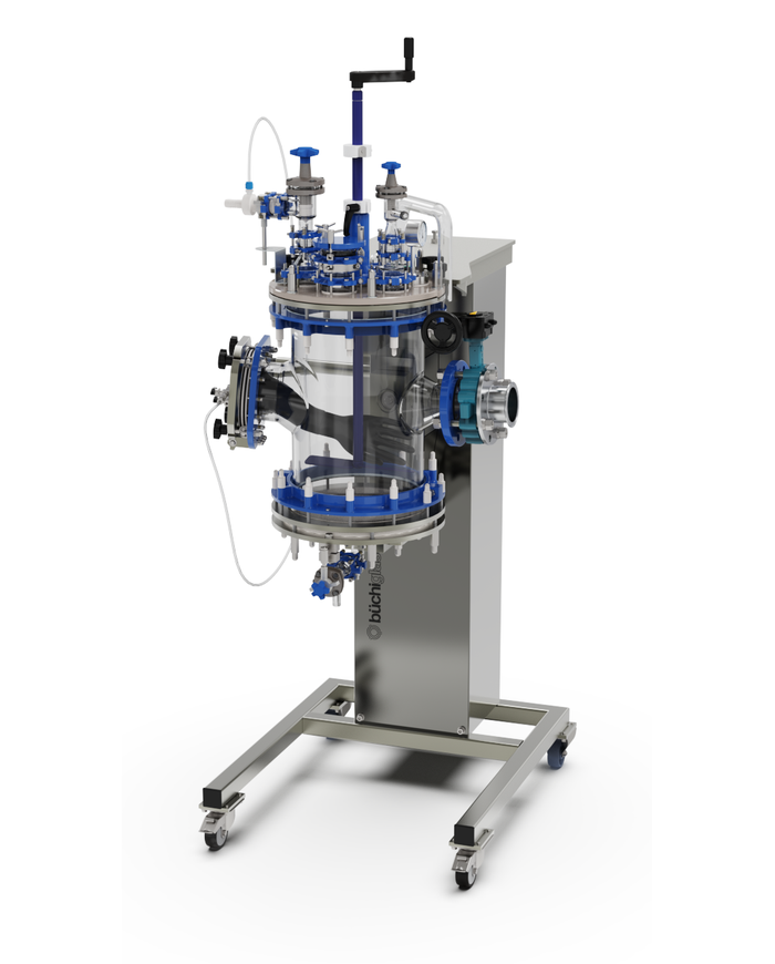 High containment filter in operation position for HPAPI reactor systems