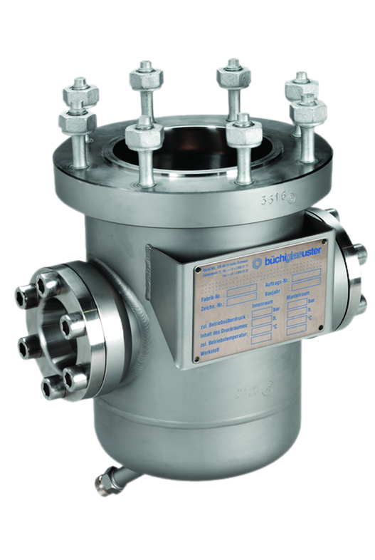 Pressurized metal vessel con mirilla de inspección