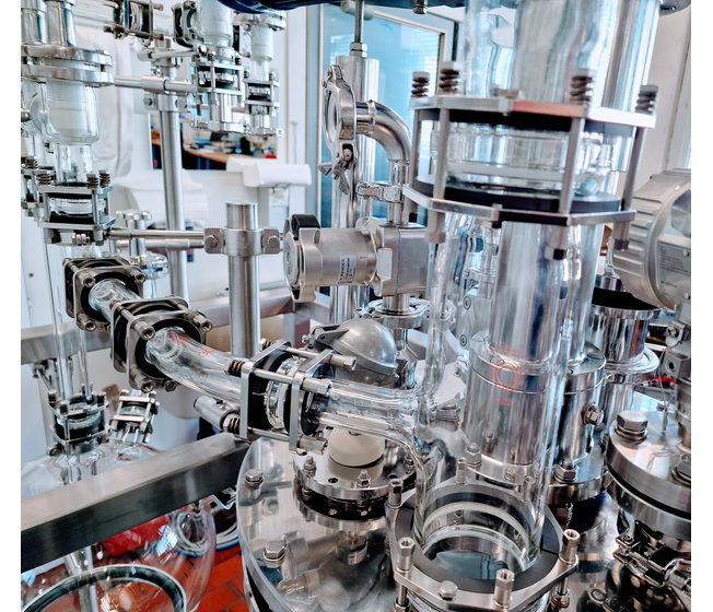 Glass piping of HPAPI process equipment